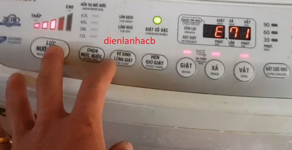 sua may giat loi E71